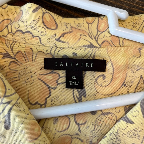 Saltaire Mens Button Up Shirt (70%silk/30%cotton) - Picture 3 of 4